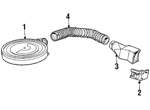1984 Buick Century Rear Duct Diagram for 25500371