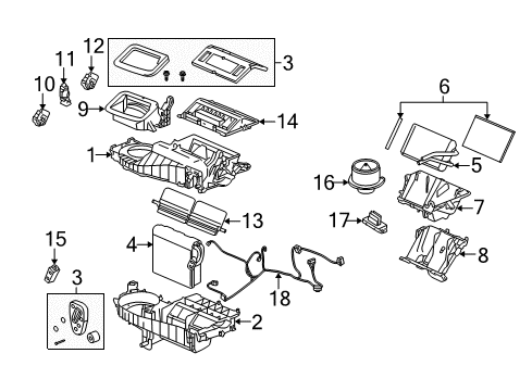 2007 Buick LaCrosse A/C Evaporator & Heater Components Diagram