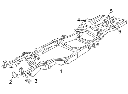 2000 Oldsmobile Bravada Rear Crossmember Diagram for 12377858