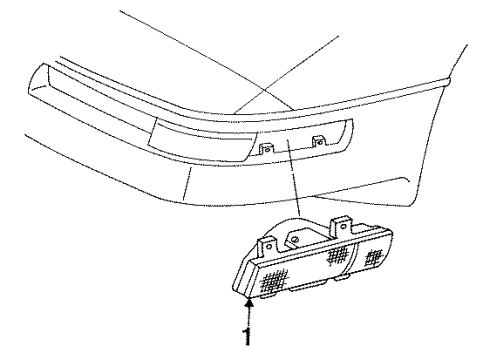 1994 Chevy Corvette Corner & Side Marker Lamps Diagram