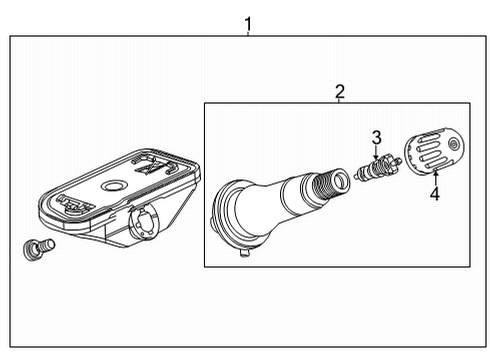 2021 GMC Yukon XL TPMS Sensor Diagram for 13542523