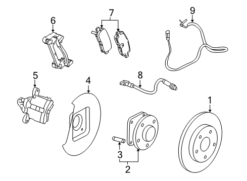 2017 Buick Regal Caliper Support, Passenger Side Diagram for 22968795