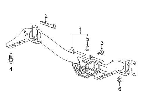 2021 GMC Sierra 1500 Trailer Hitch Components Diagram