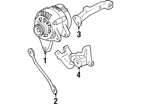 1997 Pontiac Grand Prix Alternator Brace Diagram for 24504042