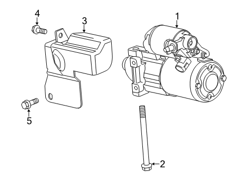2014 GMC Sierra 1500 Starter Diagram for 12645040