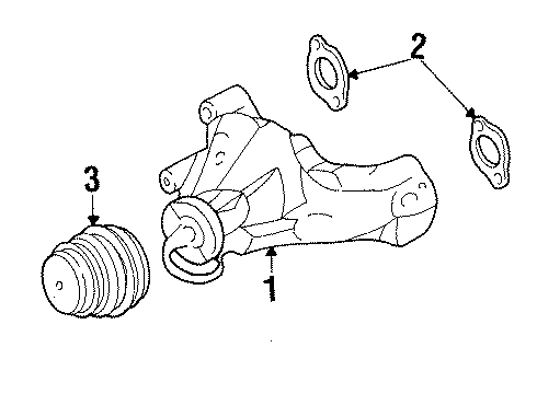 1994 GMC K2500 Cooling System, Radiator, Water Pump, Cooling Fan Diagram 3 - Thumbnail