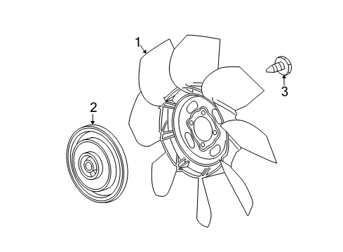 2009 GMC Canyon Cooling System, Radiator, Water Pump, Cooling Fan Diagram 3 - Thumbnail