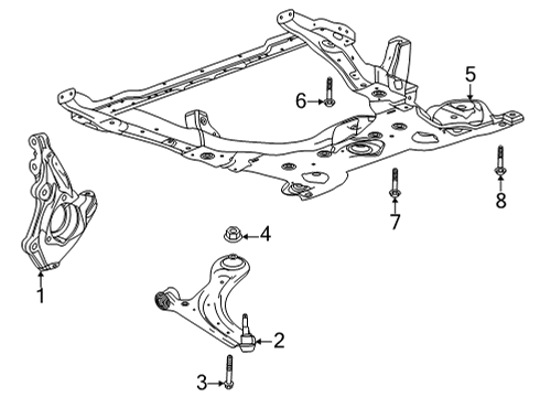 2023 Buick Encore GX Engine Cradle Bolt Diagram for 11549247