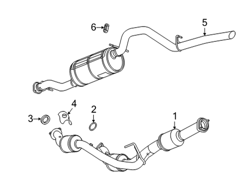 2021 Chevy Silverado 3500 HD Exhaust Components Diagram