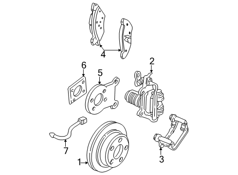 1993 Chevy Camaro Brake Pads, Front Diagram for 18024917