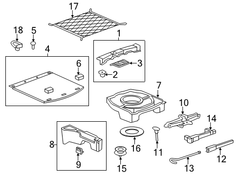 2012 Chevy Captiva Sport Interior Trim - Rear Body Diagram