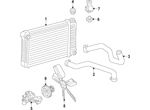 2008 Chevy Express 1500 Fan Clutch Diagram for 94673572