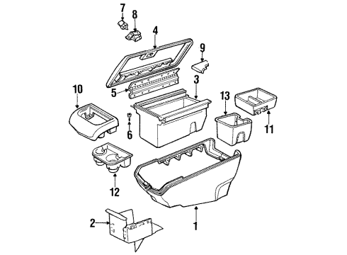 1991 Chevy C2500 Center Console Diagram