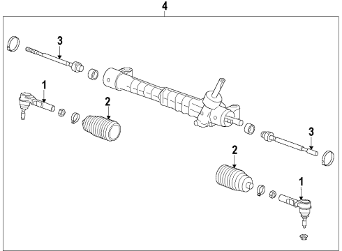 2013 Cadillac ATS Steering Column & Wheel, Steering Gear & Linkage Diagram 5 - Thumbnail
