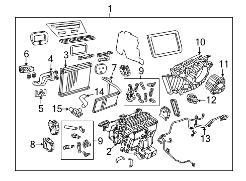 2016 Chevy Caprice A/C & Heater Control Units Diagram