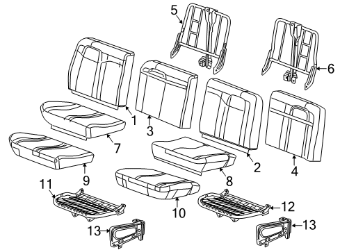 2015 Chevy Express 2500 Seat Back Pad, Passenger Side Diagram for 19128184