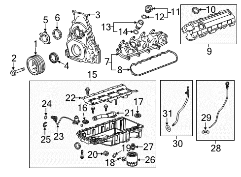 2016 Chevy Corvette Engine Parts & Mounts, Timing, Lubrication System Diagram 3 - Thumbnail