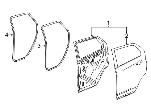 2019 Chevy Trax Rear Door Diagram