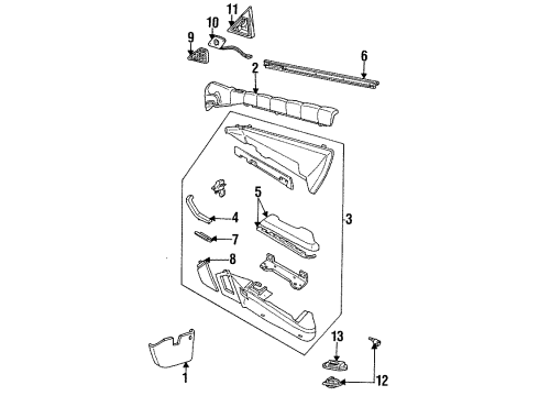 1993 Cadillac Allante Speaker Diagram for 16152566
