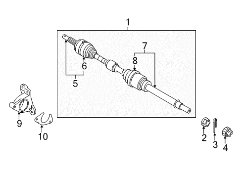 2016 Chevy City Express Drive Axles - Front Diagram