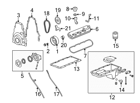2012 GMC Canyon Engine Parts & Mounts, Timing, Lubrication System Diagram 6 - Thumbnail