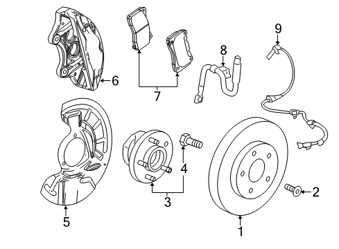 2018 Buick Regal Sportback Brake Components Diagram