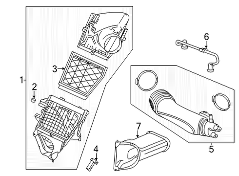 2022 Cadillac CT5 Outlet Duct Diagram for 84373674