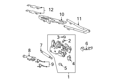 2006 Pontiac G6 Release Switch, Rear Driver Side Diagram for 15841460