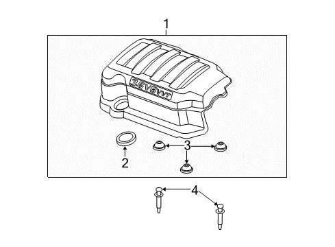 2012 Chevy Traverse Engine Appearance Cover Diagram