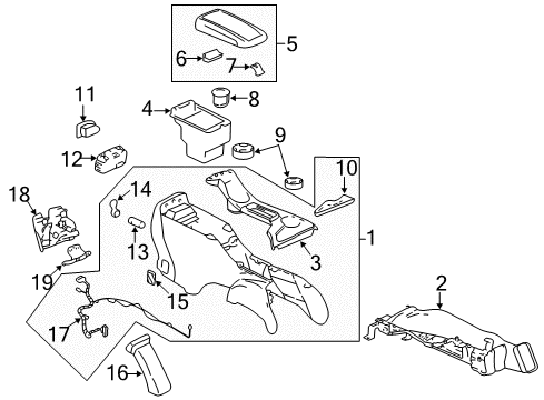 2005 GMC Envoy XL Center Console Diagram