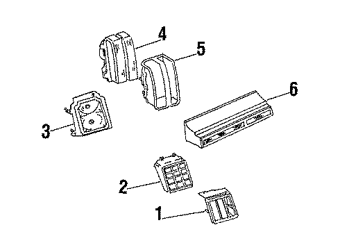 1987 Oldsmobile Cutlass Cruiser Lamp Assembly Diagram for 915929