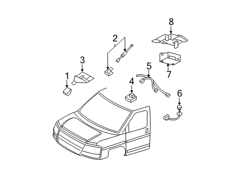 2003 GMC Savana 1500 Harness Diagram for 15122841