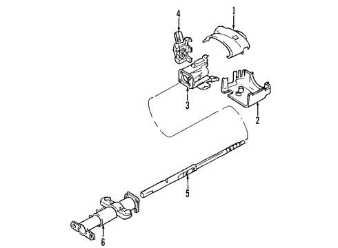 2005 GMC Canyon Steering Column Diagram for 10372648