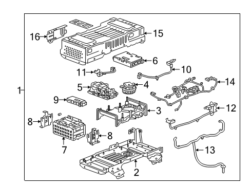 2017 Chevy Silverado 1500 Battery Assembly Diagram for 24282980
