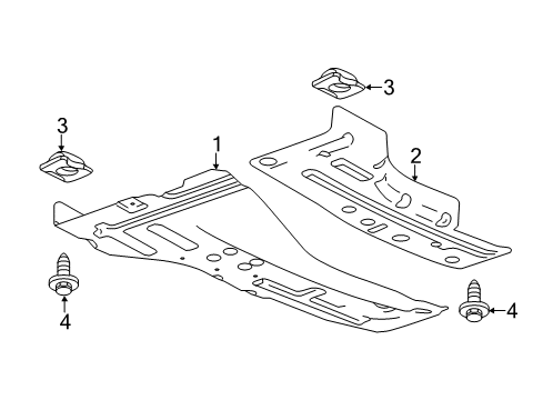 2016 Chevy Cruze Limited Splash Shields Diagram