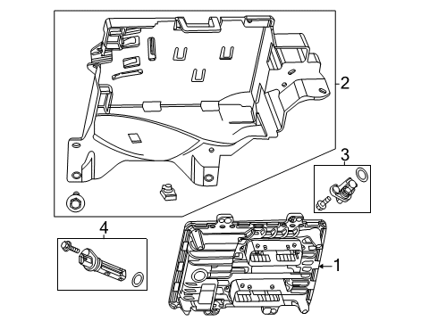 2023 Chevy Silverado 1500 Bracket Diagram for 85116413