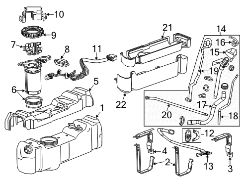 2016 GMC Sierra 2500 HD Emission Components Diagram
