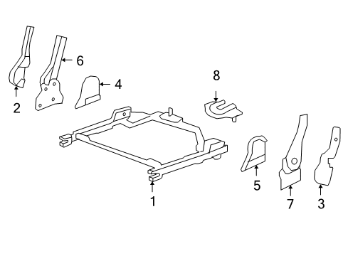 2009 GMC Acadia Tracks & Components Diagram 3 - Thumbnail