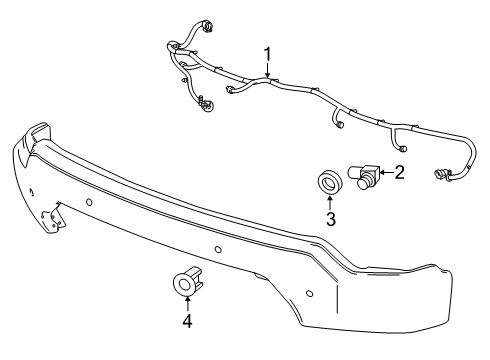 2019 GMC Sierra 1500 Electrical Components - Front Bumper Diagram 2 - Thumbnail