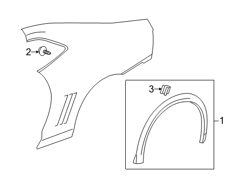 2014 Chevy Camaro Exterior Trim - Quarter Panel Diagram