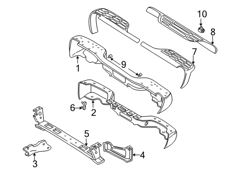 2002 GMC Yukon Rear Bumper Diagram