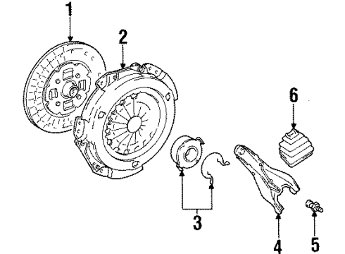 1999 Chevy Prizm Flywheel Diagram for 88975895