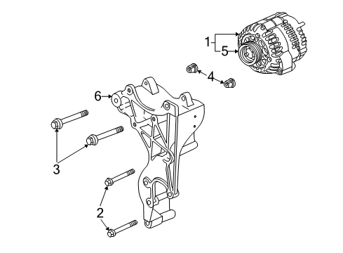 2007 Buick Rainier Alternator Diagram for 15225928