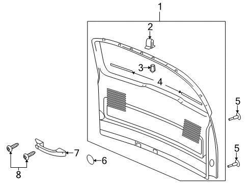 2006 Buick Terraza Interior Trim - Lift Gate Diagram