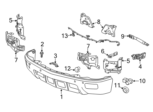 2015 Chevy Silverado 1500 Front Bumper Diagram