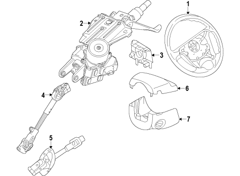 2019 Chevy Sonic Steering Column Diagram for 42594663