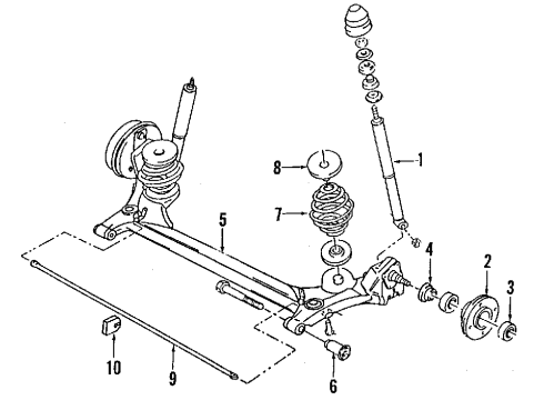 1990 Pontiac LeMans Spring Insulator Diagram for 90305263