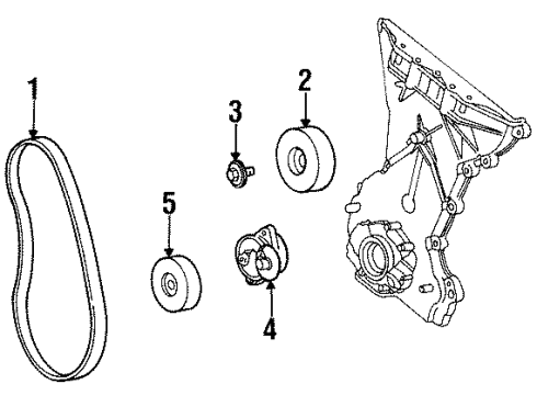 1996 Saturn SL Serpentine Belt Diagram for 21007094