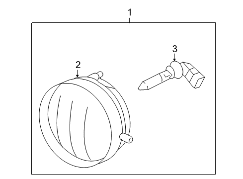2009 Pontiac Vibe Fog Lamp Assembly Diagram for 88975661
