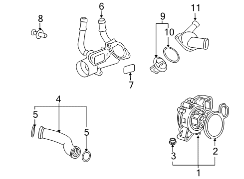 2007 Pontiac G5 Cooling System, Radiator, Water Pump, Cooling Fan Diagram